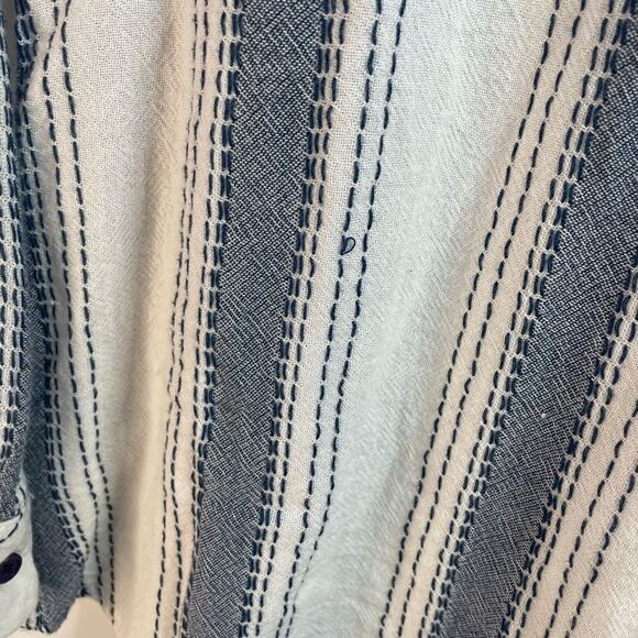 5 for $25🔥Krazy Kat Striped Long Sleeve Button Front Shirt Large - Picture 5 of 9